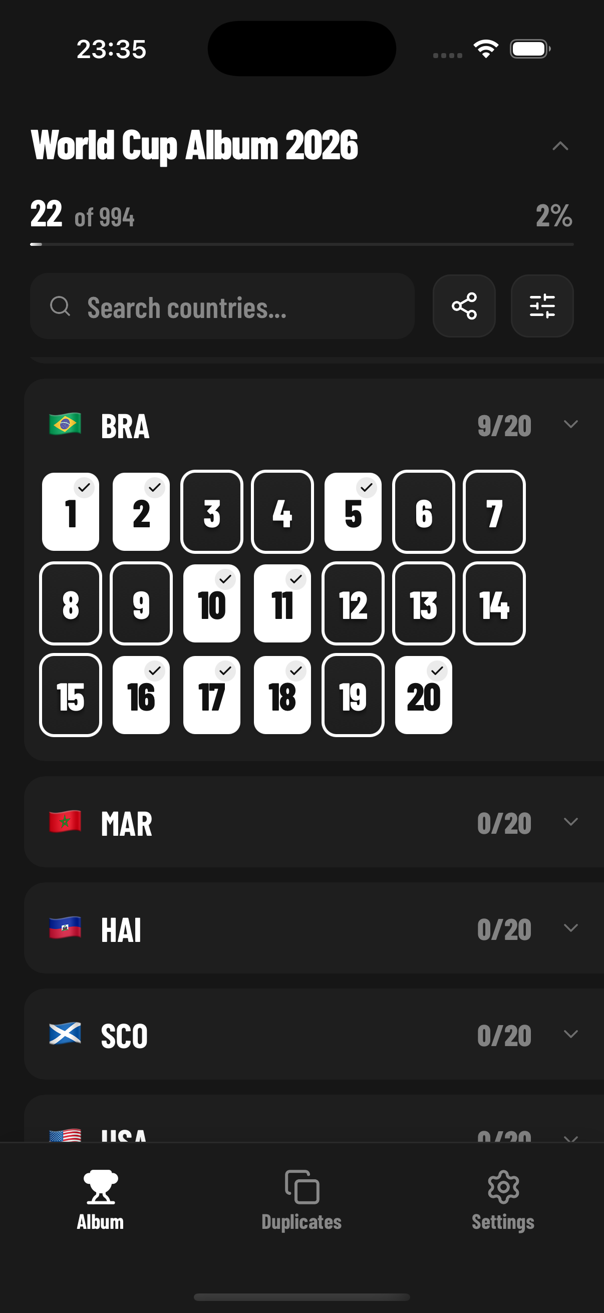 Sticker Album 2026 App Screenshot